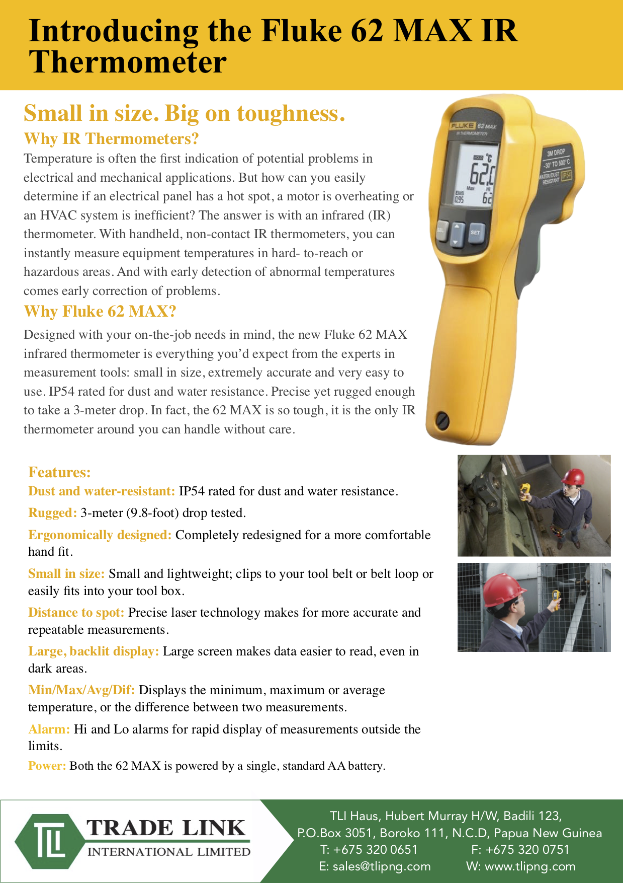 Fluke 62 online max ir thermometer